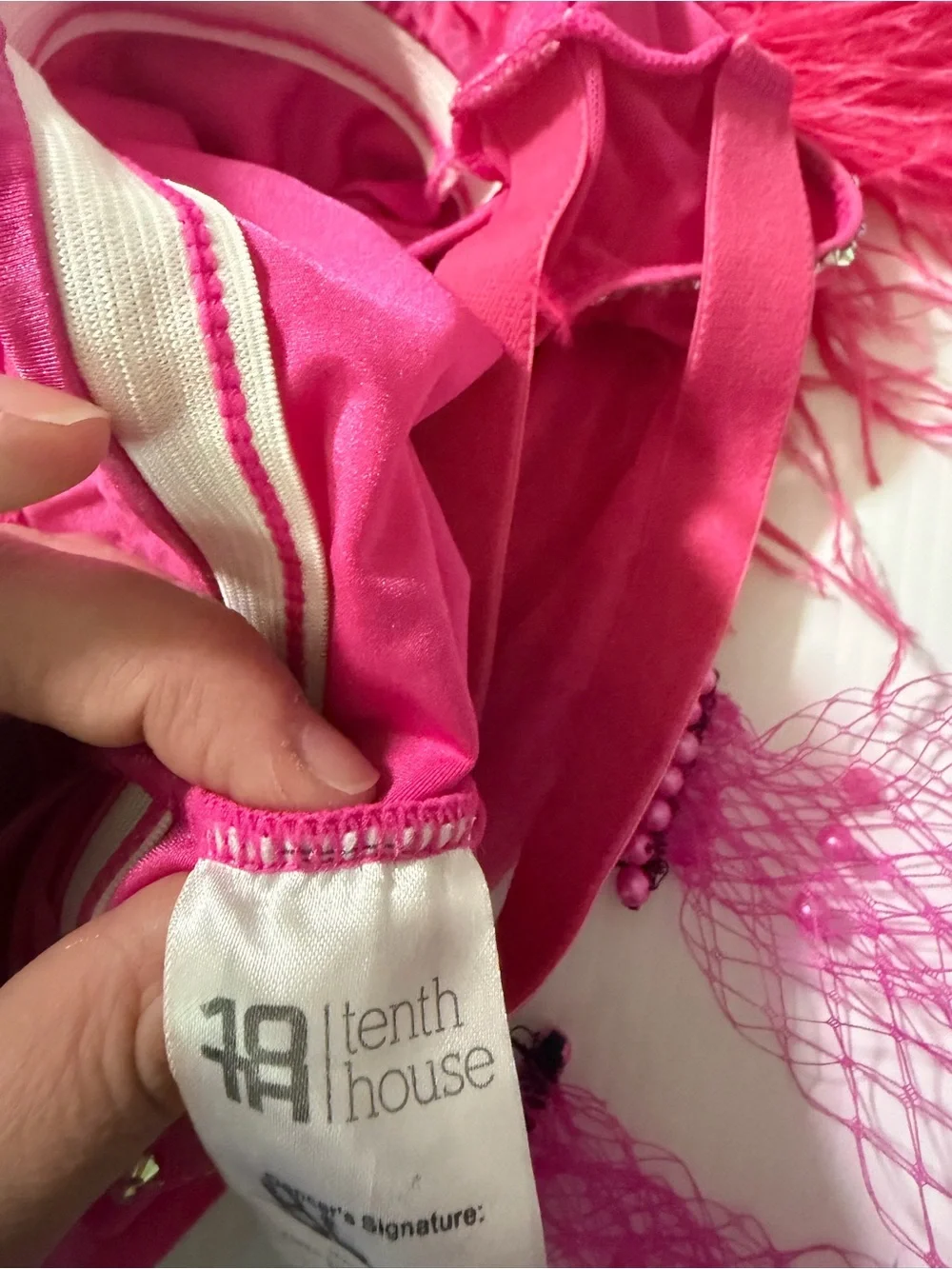 Revolution Tenth House Dance Leotard costume EMINENT TH23111 hot pink feather MC